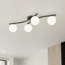 Deckenlampe Opus, Länge 85 cm, opal, Länge 84 cm, 4-flg.