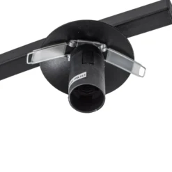Deckenlampe Opus, Länge 60 cm, rauchgrau/schwarz, 2-flg.