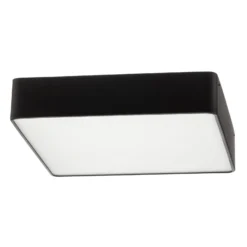Deckenlampe Oro aus Stahl und Glas, schwarz, 35cm