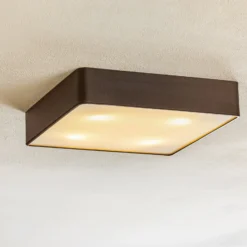 Deckenlampe Oro aus Stahl und Glas, schwarz, 35cm