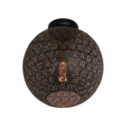 Deckenlampe Oronero, Ø 30 cm, schwarz/goldfarben, Metall