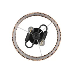 Deckenlampe Pardina, braun gescheckt/schwarz, Ø 30 cm Metall