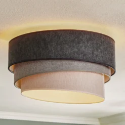 Deckenlampe Pastell Trio Ø 45cm in 3 Grautönen