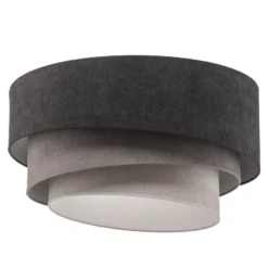 Deckenlampe Pastell Trio Ø 60cm in 3 Grautönen