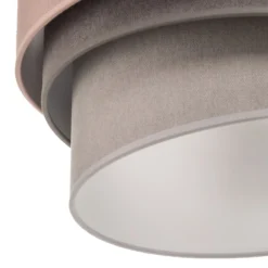 Deckenlampe Pastell Trio Ø 45cm pink/grau/hellgrau