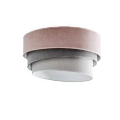 Deckenlampe Pastell Trio Ø 45cm pink/grau/hellgrau