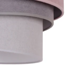 Deckenlampe Pastell Trio Ø 60cm pink/grau/hellgrau