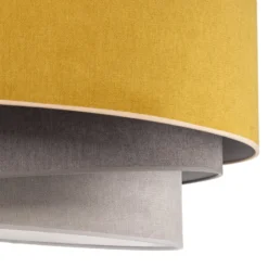 Deckenlampe Pastell Trio Ø 60cm senf/grau/hellgrau