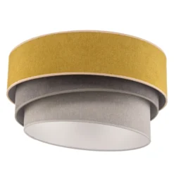 Deckenlampe Pastell Trio Ø 45cm senf/grau/hellgrau
