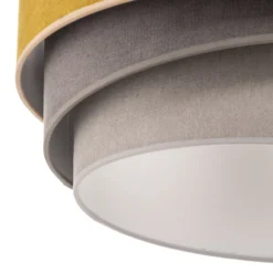 Deckenlampe Pastell Trio Ø 45cm senf/grau/hellgrau