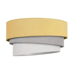 Deckenlampe Pastell Trio Ø 45cm senf/grau/hellgrau
