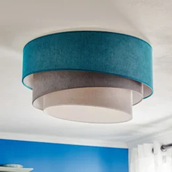 Deckenlampe Pastell Trio 60cm türkis/grau/hellgrau