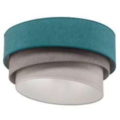 Deckenlampe Pastell Trio 45cm türkis/grau/hellgrau