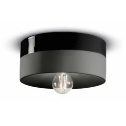 Deckenlampe PI Keramik glänzend/matt Ø25cm schwarz