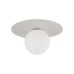 Deckenlampe Pixie, beige, Glas, Ø 25 cm, Kugel, G9