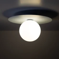 Deckenlampe Pixie, hellblau, Glas, Ø 25 cm, Kugel, G9