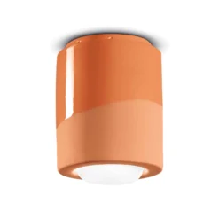 Deckenlampe PI, zylindrisch, Ø 12,5 cm orange