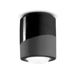 Deckenlampe PI, zylindrisch, Ø 12,5 cm schwarz