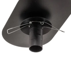 Deckenlampe Plaza, schwarz/opal, einflammig