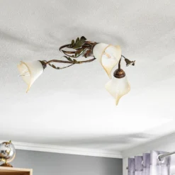 Deckenlampe Quercia 3-flammig creme/bronze/grün
