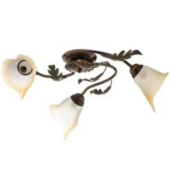 Deckenlampe Quercia 3-flammig creme/bronze/grün