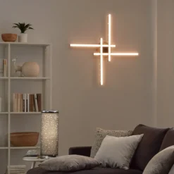 Deckenlampe Rey, Glitzereffekt, 4-flammig, schwarz