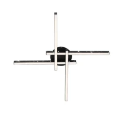 Deckenlampe Rey, Glitzereffekt, 4-flammig, schwarz