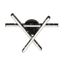 Deckenlampe Rey, Glitzereffekt, 3-flammig, schwarz