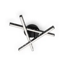Deckenlampe Rey, Glitzereffekt, 3-flammig, schwarz