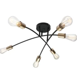 Deckenlampe Sarini aus Metall, sechsflammig