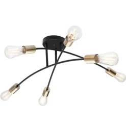 Deckenlampe Sarini aus Metall, sechsflammig