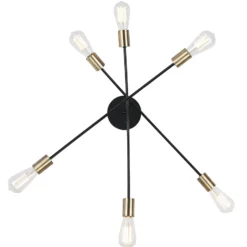 Deckenlampe Sarini aus Metall, sechsflammig
