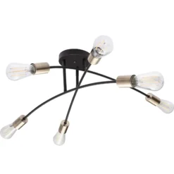 Deckenlampe Sarini aus Metall, sechsflammig