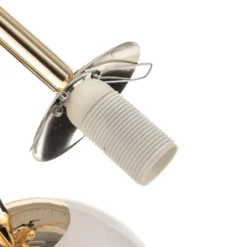 Deckenlampe Selva, fünfflammig versetzt, gold