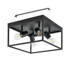 Deckenlampe Silentina vierflammig, 36x36cm