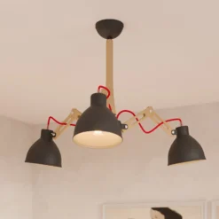 Deckenlampe Skansen 3-flammig verstellbar, schwarz