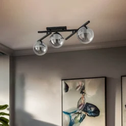 Deckenlampe Smart, schwarz/grafit, 3-flammig