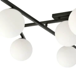 Deckenlampe Smart, schwarz/opal, 4-flammig