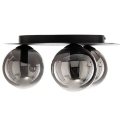 Deckenlampe Solar, schwarz/grafit, dreiflammig