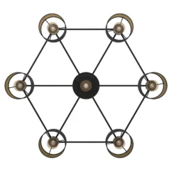 Deckenlampe Staiti schwarz mit Schirmen