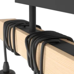 Deckenlampe Townshend aus Holz, 3-flammig schwarz