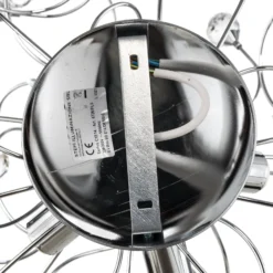 Deckenlampe Trilly in Chrom mit Kristallen, 5fl.