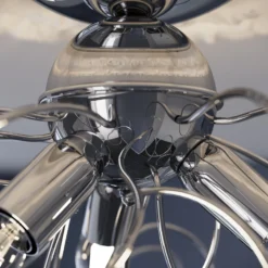 Deckenlampe Trilly in Chrom mit Kristallen, 3fl.