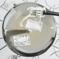 Deckenlampe Trilly in Chrom mit Kristallen, 3fl.
