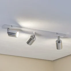 Deckenlampe Tune II, weiß/chrom, Metall, 3-flammig, E27