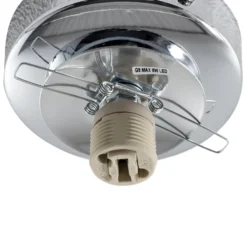 Deckenlampe Ufo, chrom/weiß, Ø 18 cm, Glas, G9