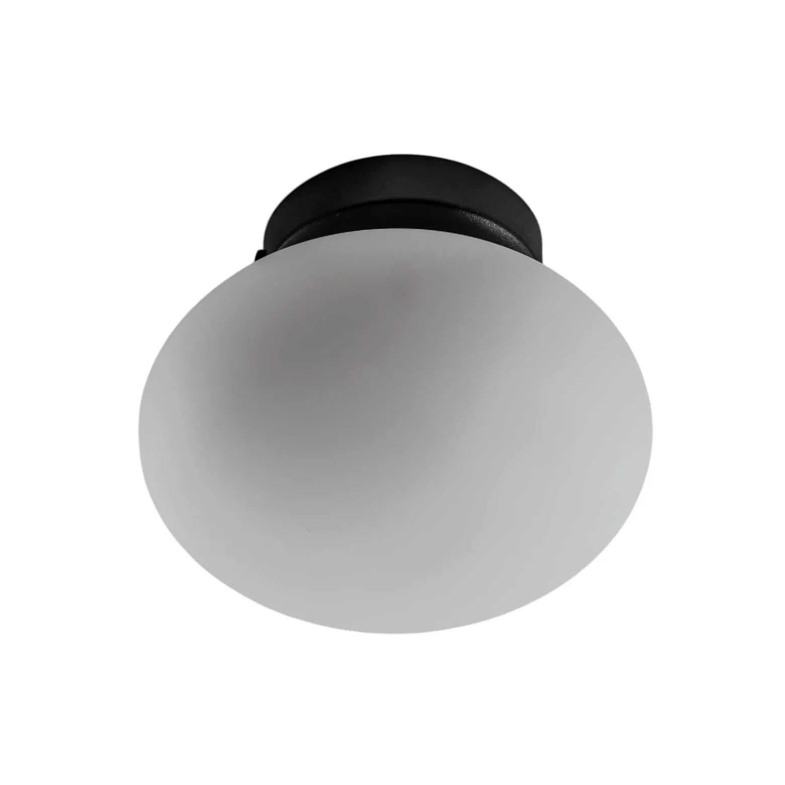 Deckenlampe Ufo, schwarz/weiß, Ø 18 cm, Glas, G9