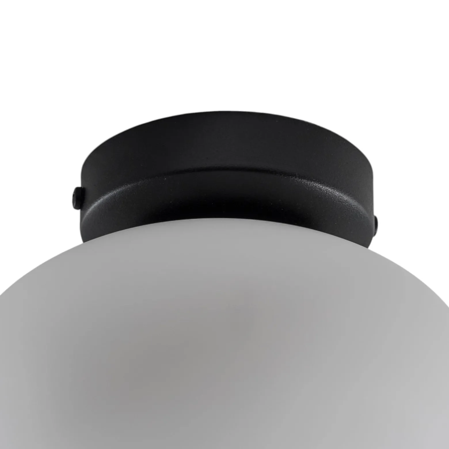 Deckenlampe Ufo, schwarz/weiß, Ø 18 cm, Glas, G9
