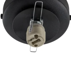Deckenlampe Ufo, schwarz/weiß, Ø 18 cm, Glas, G9
