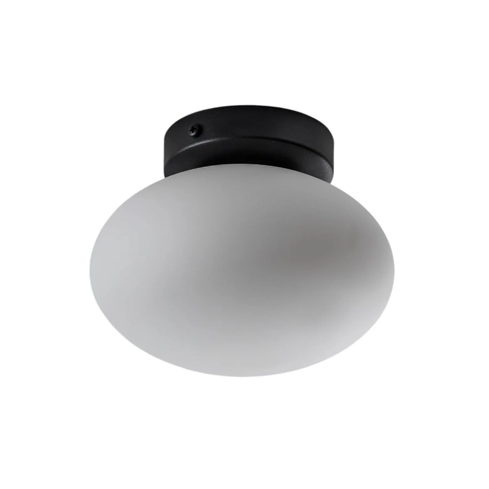 Deckenlampe Ufo, schwarz/weiß, Ø 18 cm, Glas, G9